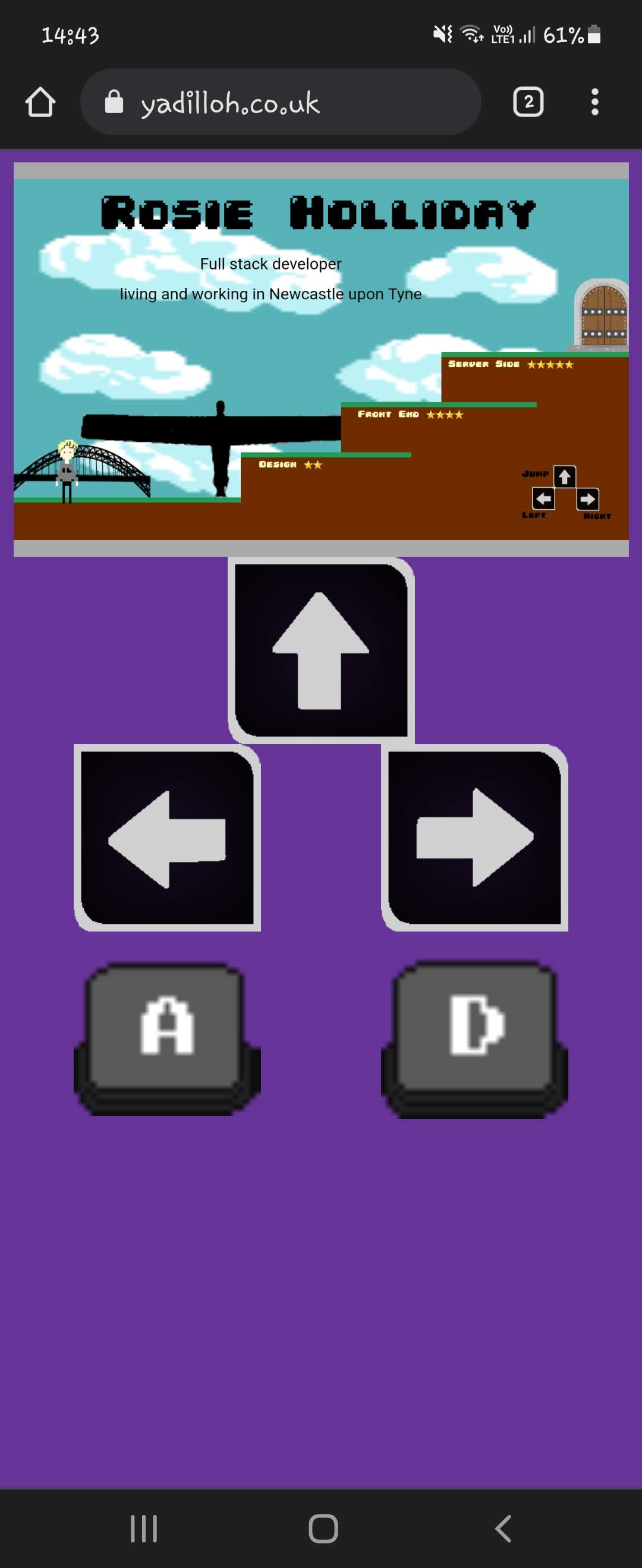 Platform game portfolio